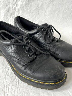 Dr Martens shoes Boston black leather lace up oxfords womens 9 mens 8 chunky doc